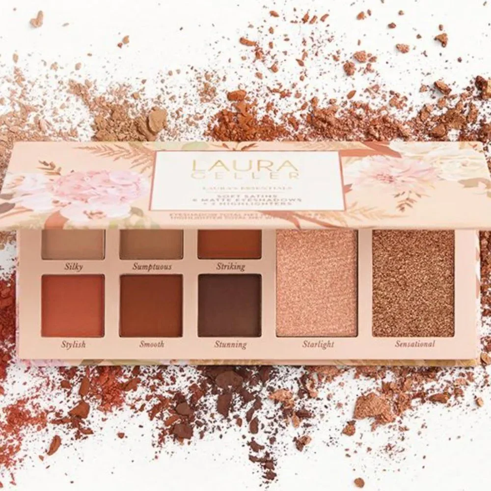 NIB Laura Geller Laura's Essentials Soft Satins Eyeshadow & Highlighter Palette